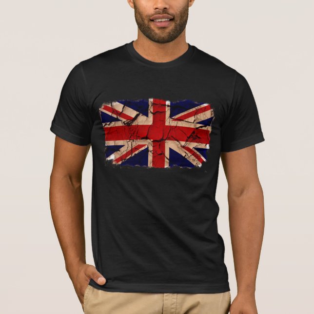 T-shirt Dirty Vintage UK Flag (Devant)