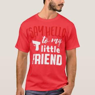 T-shirt Dis bonjour à mon petit ami blanc