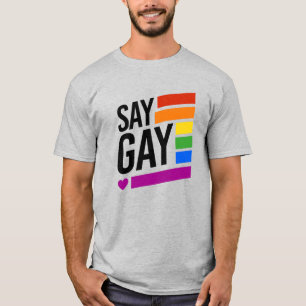 T-shirt Dis le Gay - Barres Arc-en-ciel