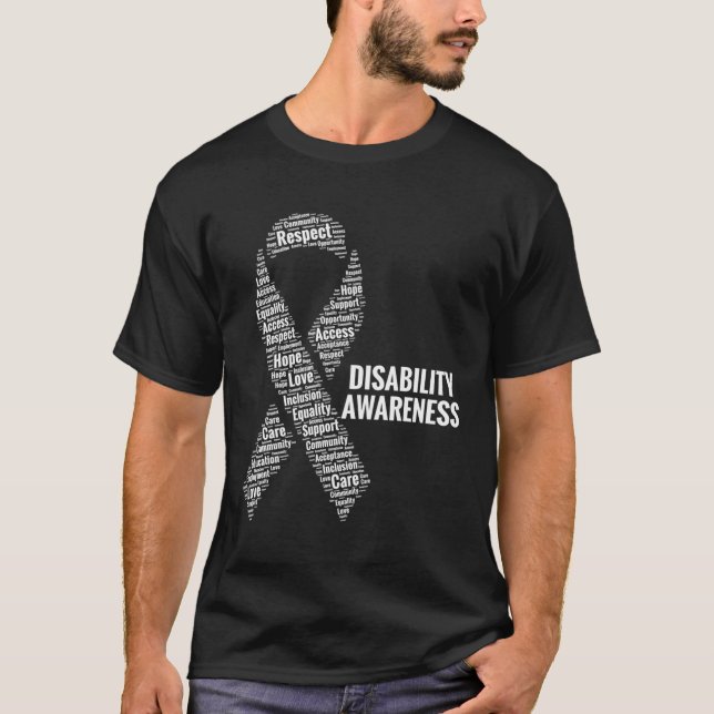 T-shirt Disability Aware Respect Access Care Advocacy (Devant)