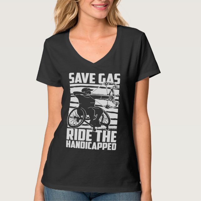 T-shirt Disability Hilarious Handicapped Disabled Wheelcha (Devant)