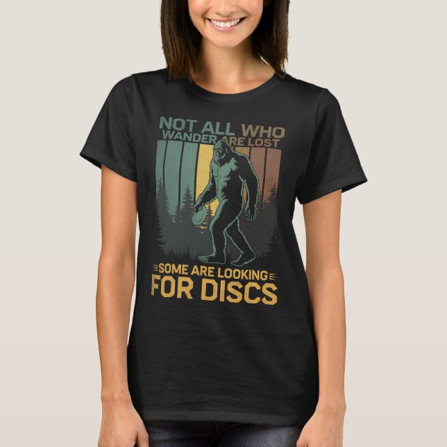 T-shirt Disc Golf Sasquatch Bigfoot Disc Golfer Funny Disc (Devant)