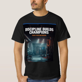 T-shirt Discipline Builds Champions — Fitness Motivation S