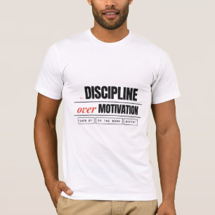 T-shirt Discipline Plutôt que Motivation Rétro Fitness Bel