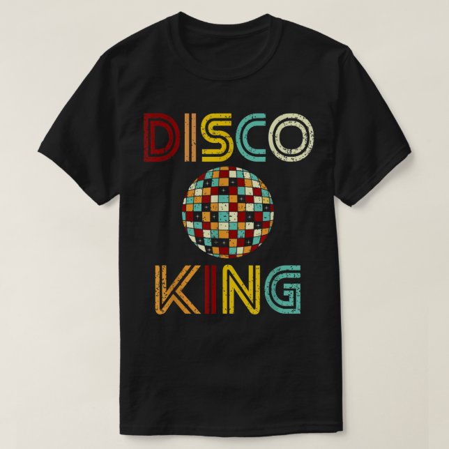 T-shirt Disco King Mens Danser déprimée les années 70 80s (Design devant)