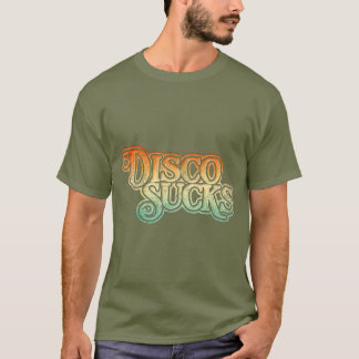 T-shirt Disco Sucks 1970s Retro Vintage Distressed Funny