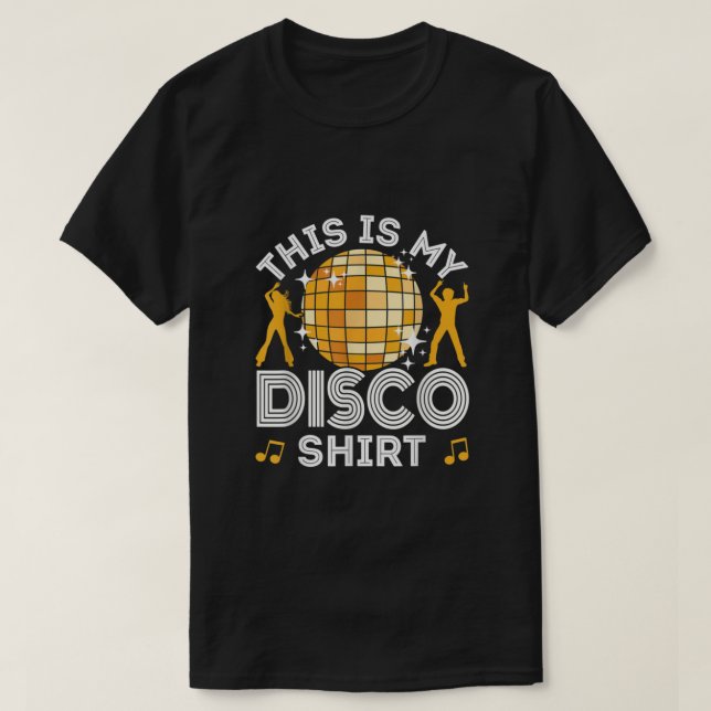 T-shirt Disco Tenue Femmes Hommes, les années 70 & 80s Cos (Design devant)