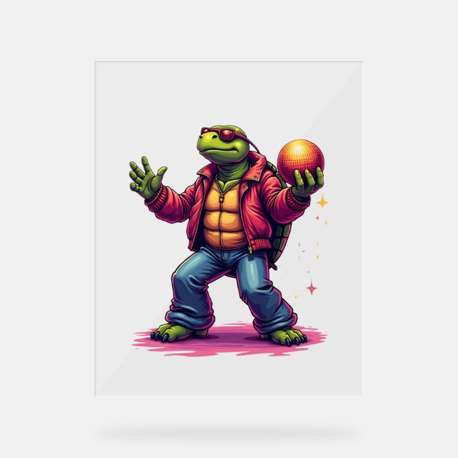 T-shirt Disco Tortue esthétique (Recto)
