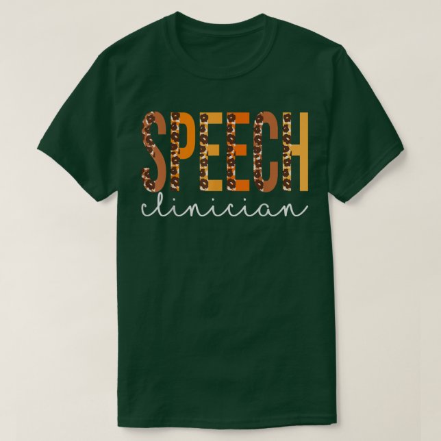 T-shirt Discours Clinique léopard Squad mignon Automne L'A (Design devant)