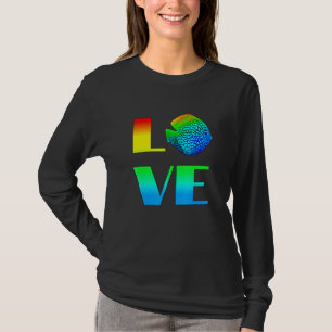 T-shirt Discus Fish Rainbow Love Aquarium Exotique Poisson