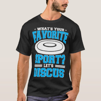 T-shirt Discus Lancer Favori Sport Player Disque Track Et