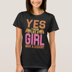 T-shirt Discus Thrower Oui Je Jette Comme Une Fille Discus