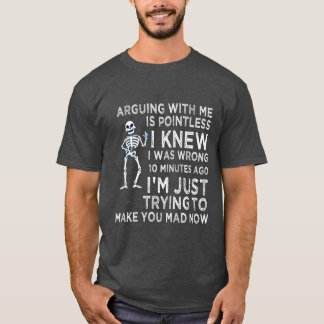T-shirt Discuter avec moi est inutile, drôle et sarcastiqu