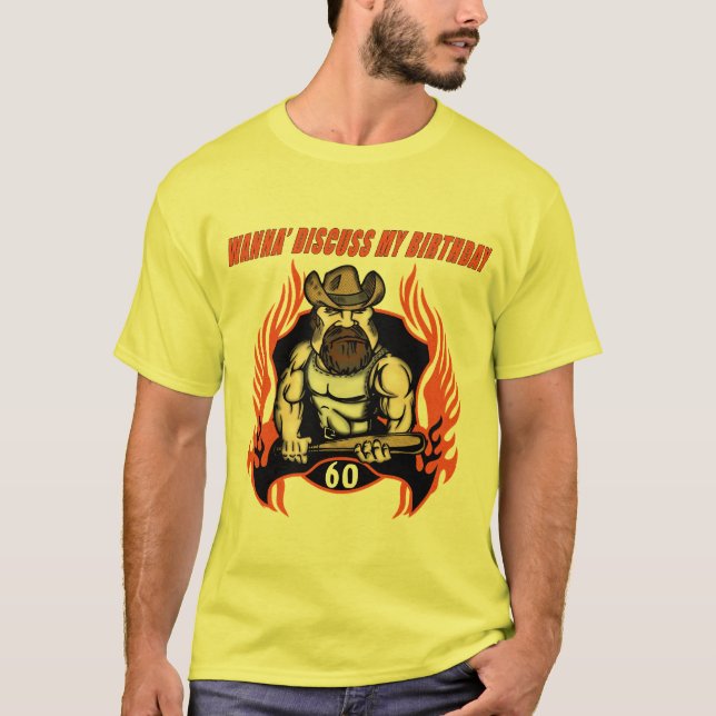 T-shirt Discutez mes soixantième cadeaux d'anniversaire (Devant)