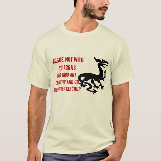 T-shirt Discutez pas avec des dragons… (Devant)