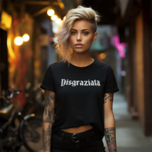 T-shirt Disgraziata Black Tee - Humour italien et mal-être