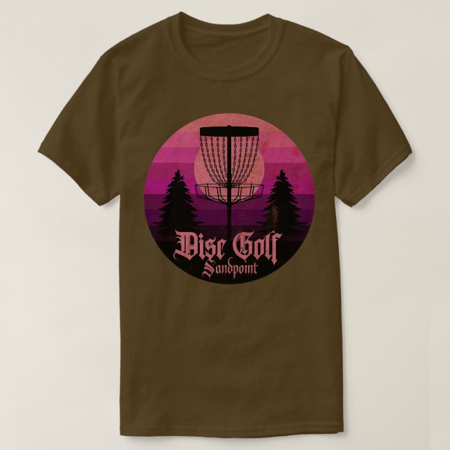 T-shirt Disk Golf Sandpoint Dimanche (Design devant)