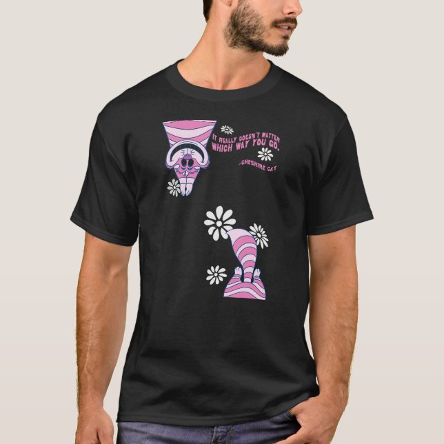 T-shirt Disney Alice In Wonderland Cheshire Cat Doesn't Ma (Devant)