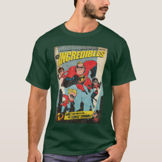 T-shirt Disney Pixar The Incredibles Family Group Comic Vi