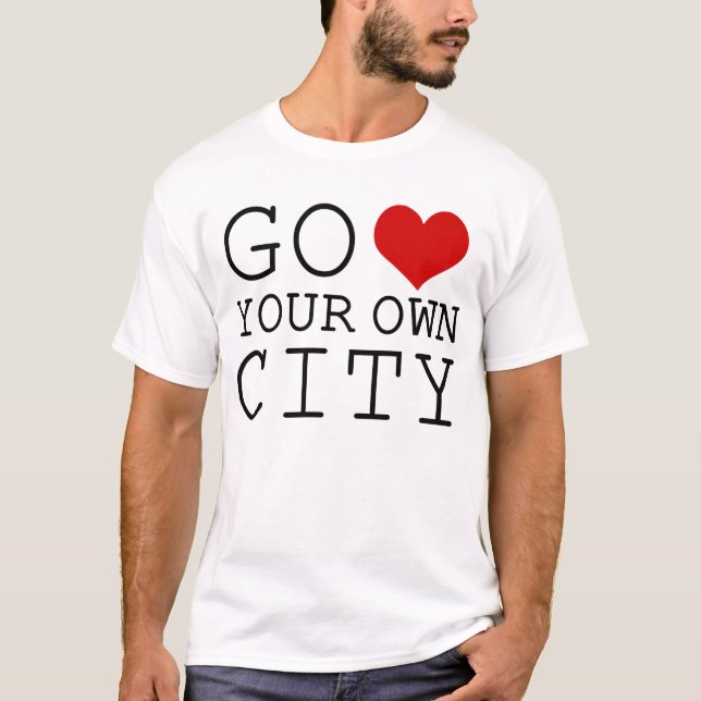 T-shirt Disparaissent le coeur votre propre copie de ville (Devant)