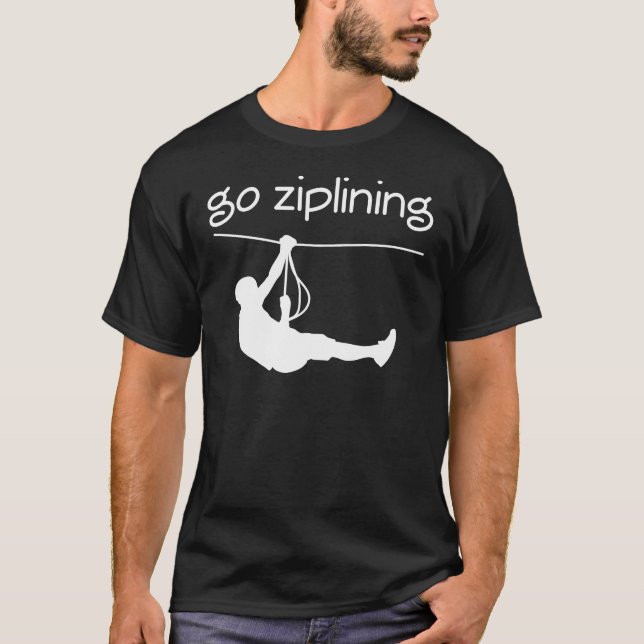 T-shirt Disparaissent l'idée de cadeau de Ziplining (Devant)