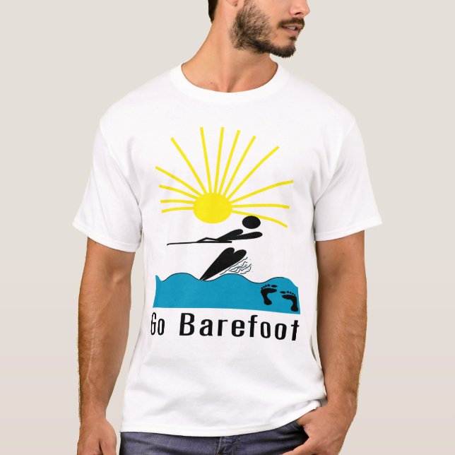 T-shirt Disparaissent nu-pieds - le ski d'eau aux pieds (Devant)