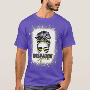 T-shirt Dispatcher 911 femmes chatoyante bun drapeau améri