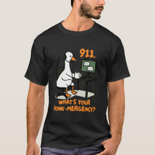 T-shirt Dispatcher 911 Oie Gonin Quel est votre Honk-merge