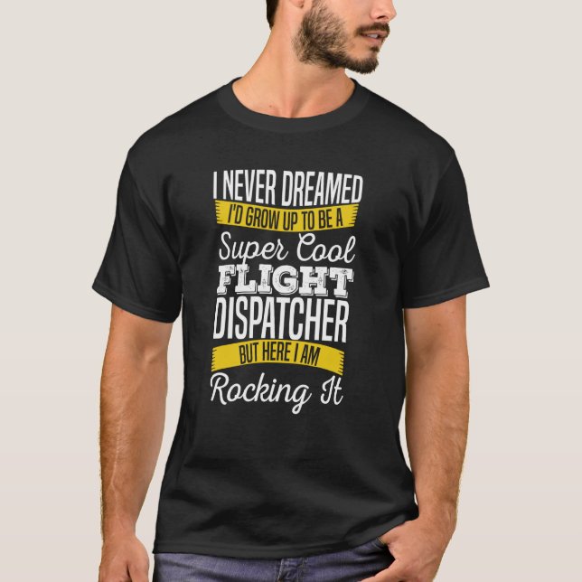 T-shirt Dispatcher Cool Thin  Police Emergency Flight Disp (Devant)