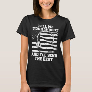 T-shirt Dispatcher or de police de ligne jaune mince d'urg