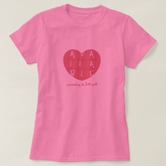 T-shirt disponible de coeur
