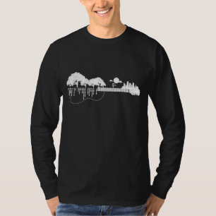 T-shirt Disque de Golf Flying Disque Golf Sunset Guitare