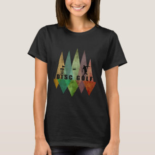T-shirt Disque de golf géométrique stylisé cool et croquis