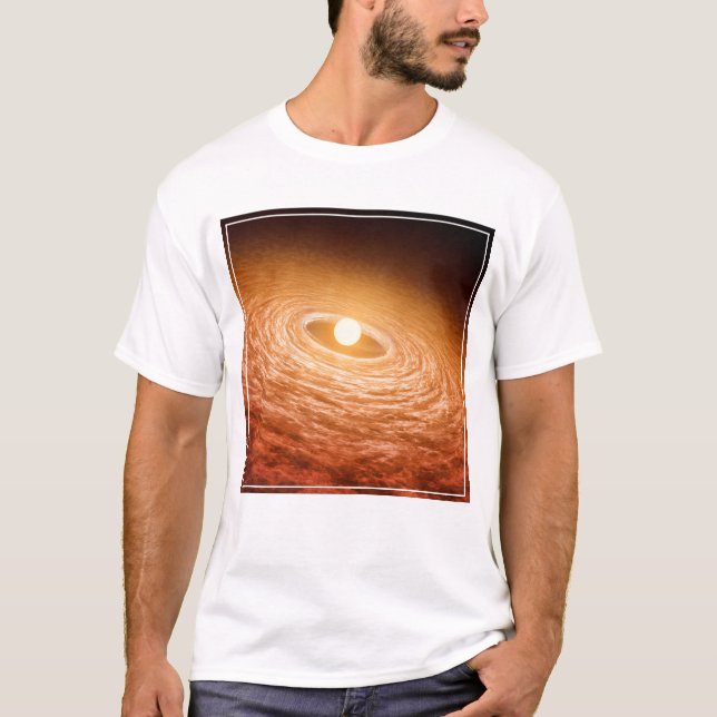 T-shirt Disque De Matériel Autour De Star Fu Orionis. (Devant)
