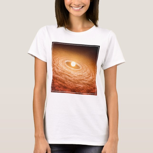 T-shirt Disque De Matériel Autour De Star Fu Orionis. (Devant)