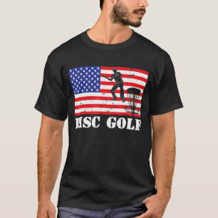 T-shirt Disque Distorante Golf Lecteur Usa American Flag V