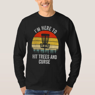 T-shirt Disque Drôle Golf Rétro Hit Trees Et Curse Disque