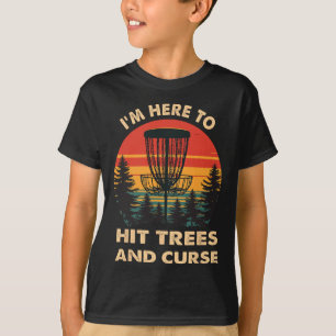 T-shirt Disque drôle Vintage Je suis ici pour frapper les