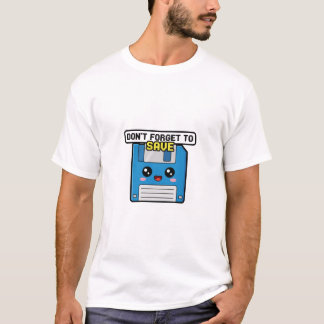 T-shirt Disque dur rétro drôle N'oubliez pas de sauvegarde