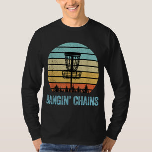 T-shirt Disque Golf Amusant Chaînes de baisage Rétro Disqu