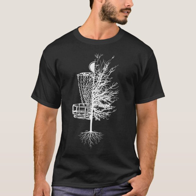 T-shirt Disque Golf Chemise Panier Arbre Frisbee Gol (Devant)