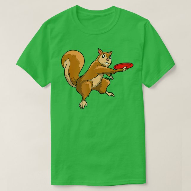 T-shirt Disque Golf écureuil Frolf Frisbee Golf Disque 2 (Design devant)