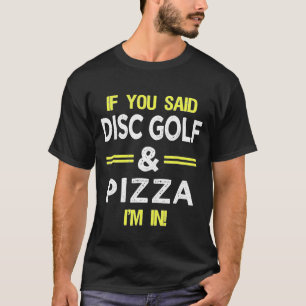 T-shirt Disque Golf Et Pizza Nouveauté