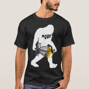T-shirt Disque Golf Jouer Bigfoot Avec Imbécile Arbre Cita