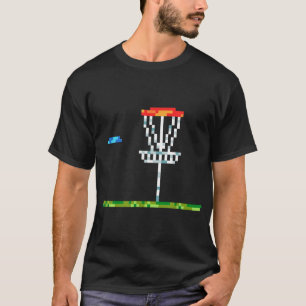 T-shirt Disque Golf Men Disque Golf 8 bits Panier