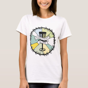 T-shirt Disque Golf Personnalisé Couple Date Établie