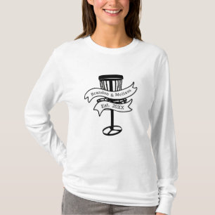 T-shirt Disque Golf Personnalisé Couple Date Établie