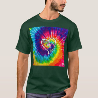 T-shirt Disque Golf Tie Dye Heart