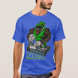 T-shirt Disque Jockey Djane Gorilla Contrôleur DJ St