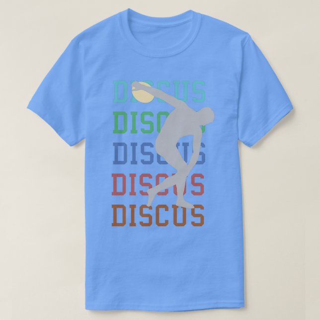 T-shirt Disque lancer piste et champ grec Discus cadeau (Design devant)